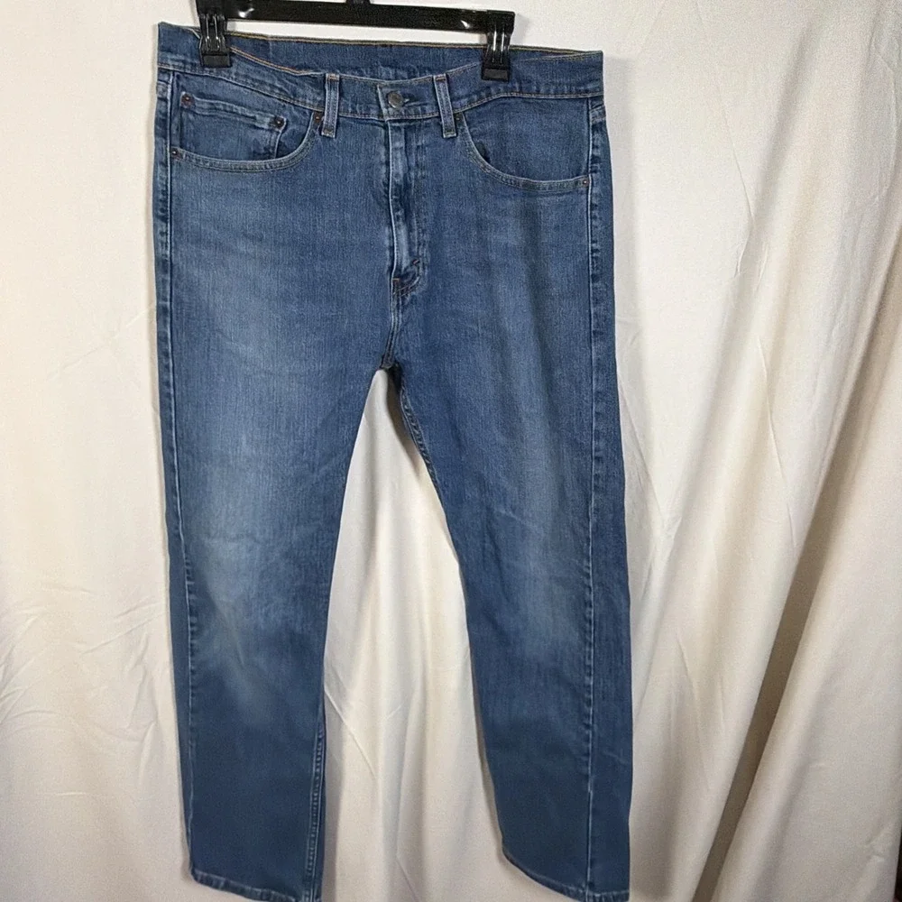 Levi's 505 Men's‎ Jeans 34x30 Blue Denim Regular Fit Straight Leg